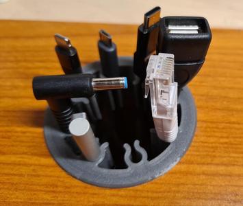 Porta cavi rotondo da scrivania - Round cable manager