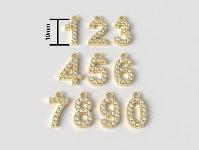 Diamond Numbers Pendants