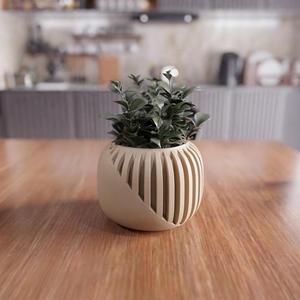 3D Decorative Small Flower Pot as a Stl File & Salad Bowl, 3D Printing, Popcorn Bowl, Planter Pot, Bonsai Pot, Orchid Pot, Decorative Bowl