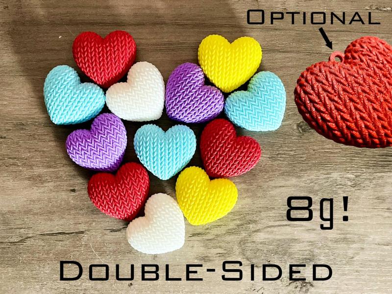Knitted Heart for Keychains - Valentine's Day
