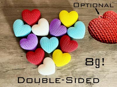 Knitted Heart for Keychains - Valentine's Day