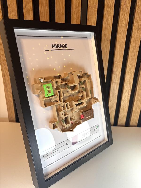 3D Printed Gaming Map "Mirage" - Inspired by Counter Strike