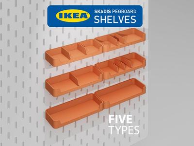 Shelves for IKEA SKADIS Pegboard