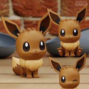 EEVEE 2 DIFFERENT MODELS CHIBI CUTE no supports