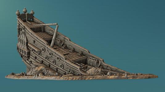The wreckage of the ship