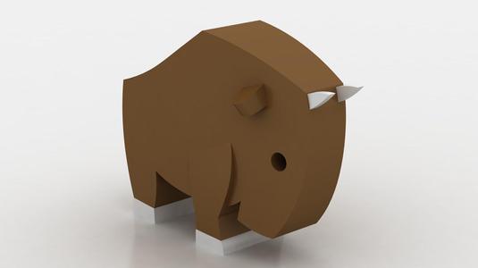 RHINOCEROS ANIMAL TOY 3D PRINTABLE MODEL