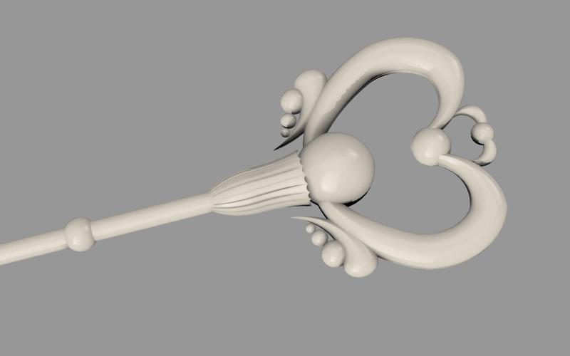 3D File Sailor Pluto Key Staff for 3D Printing