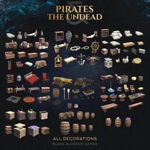 UT02D01 All Pirate Decorations :: UMC 02 Pirates vs the Undead :: Black Blossom Games