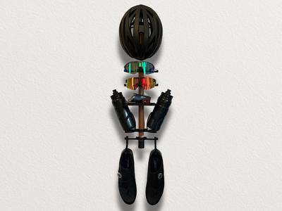 Modular Wall Mount for Cycling Gear - Gear Rack