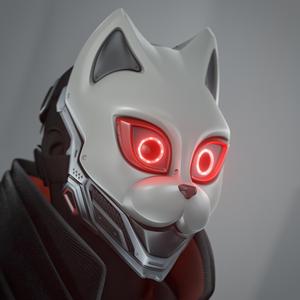 EVO CAT v2 - COSPLAY SCI-FI MASK - DIGITAL STL FILE FOR 3D-PRINTING