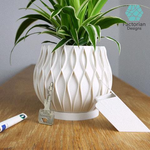 Plant Pot With Hidden Box | Planter Model "Bellaria" | Hidden Push-Lock-Push-Release Safe