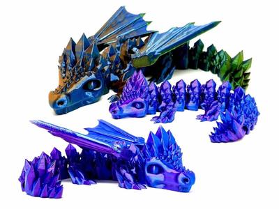 Crystalline Dragon winged and wingless  - A1 mini!