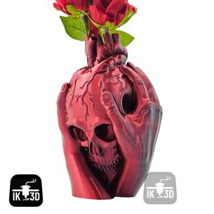 Heart Broken Skull Sculpture - Easy Print