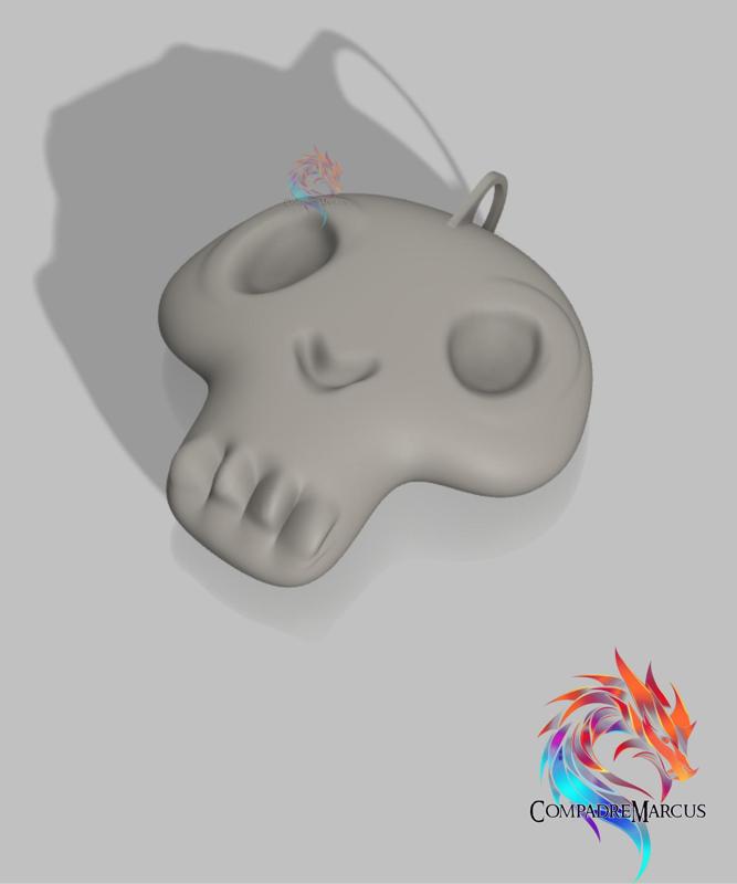 Cute Skull Keychain / no supports / 3mf included