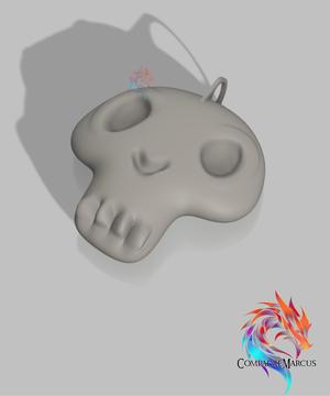 Cute Skull Keychain / no supports / 3mf included
