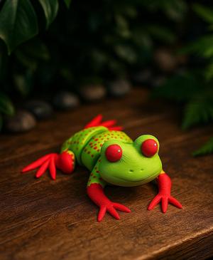 Rainforest Frog Fidget Toy – Articulated Model
