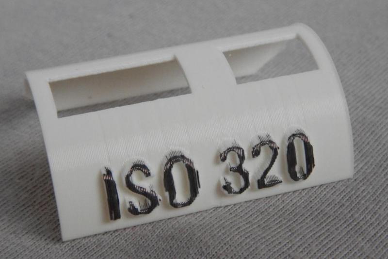 Schablone für DX-Code ISO 320; Template for DX code ISO 320