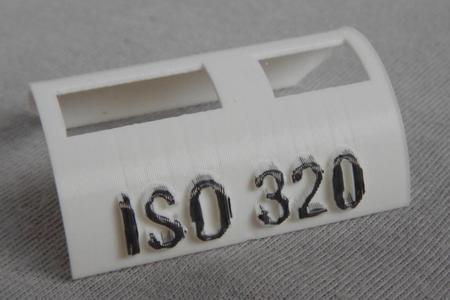 Schablone für DX-Code ISO 320; Template for DX code ISO 320