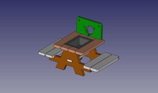 Picknick tafel voor vogels