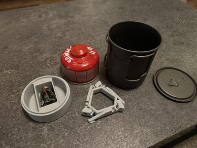 BRS 3000T storage for Toaks 750 and 550ml pots
