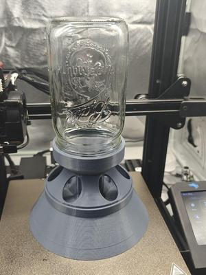 Wide-mouth Mason Jar Chick Feeder