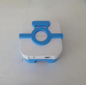 Philips Hue Bridge socket mount with shortened pins & LED cover