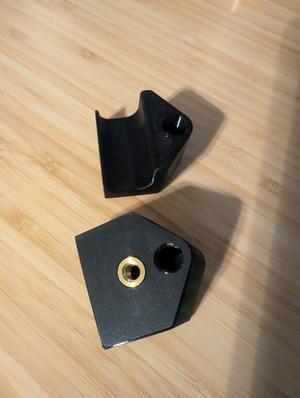 Tripod phone mount remix - threaded insert and thicker phone
