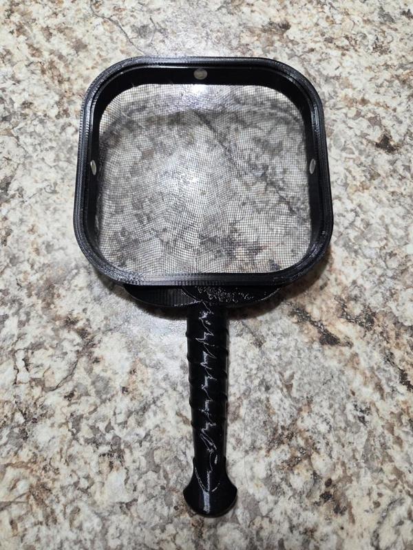 handheld pool skimmer with sword handle