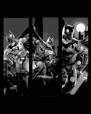 Artistic Fan art depictions of Batman in a Pop art style - set of bookmarks