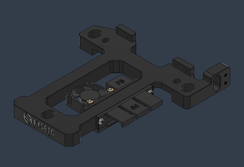 not-a-Wago and 3010 fan mount for Fysetc CNC bed frame (Voron 0)