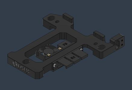 not-a-Wago and 3010 fan mount for Fysetc CNC bed frame (Voron 0)