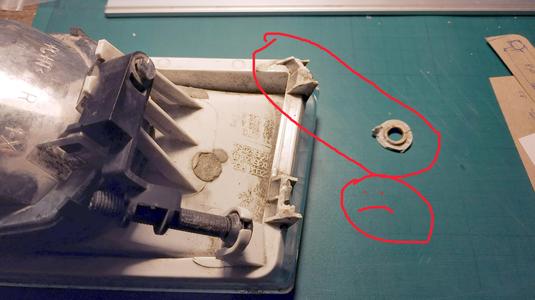 Fog light fixture for Skoda Oktavia mk2