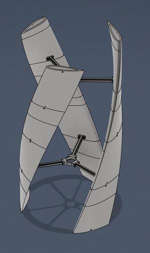 Large Modular Darrieus helical turbune
