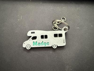 Campervan Keyring - With Camper Name