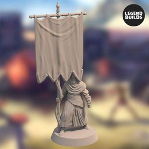 Night s Cult Bannermen - Pose 1 - 3D printable miniature - STL file