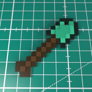 Minecraft Shovel Keychain
