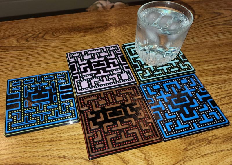 Pac-Man & Ms.Pac-Man Inspired Coaster Set (No AMS or MMU required)