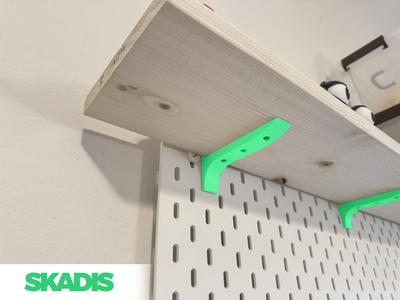 Ikea Skadis Top Shelf Bracket - 1x6 Board