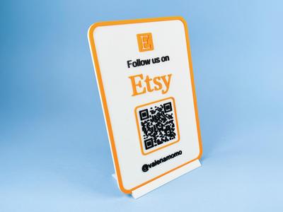 Etsy Signal Stand + QRcode CUSTOMIZE IT! Logo