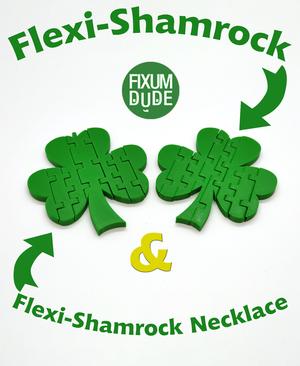 Flexi Articulated Shamrock & Shamrock Necklace