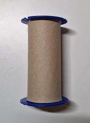 Led string storage with reused toilet paper core