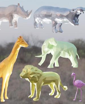 Low Poly Safari Animal Fun Pack! 6 models all for free!