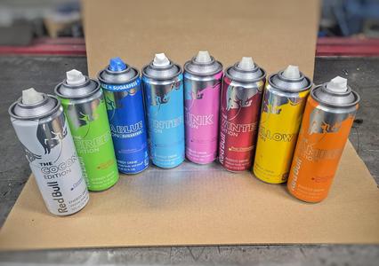 RedBull spray paint can