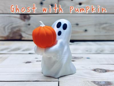 Ghost holding pumpkin