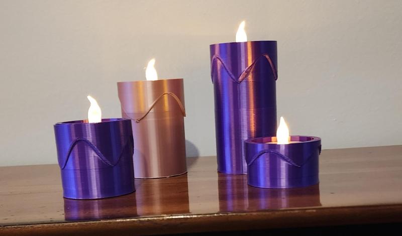 advent candles purple.stl