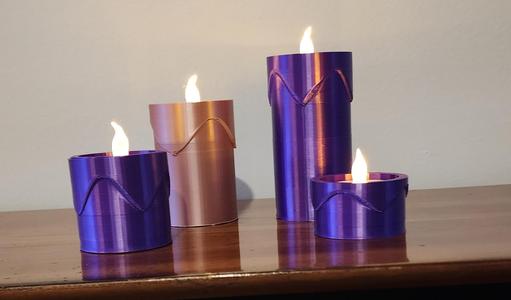 advent candles purple.stl