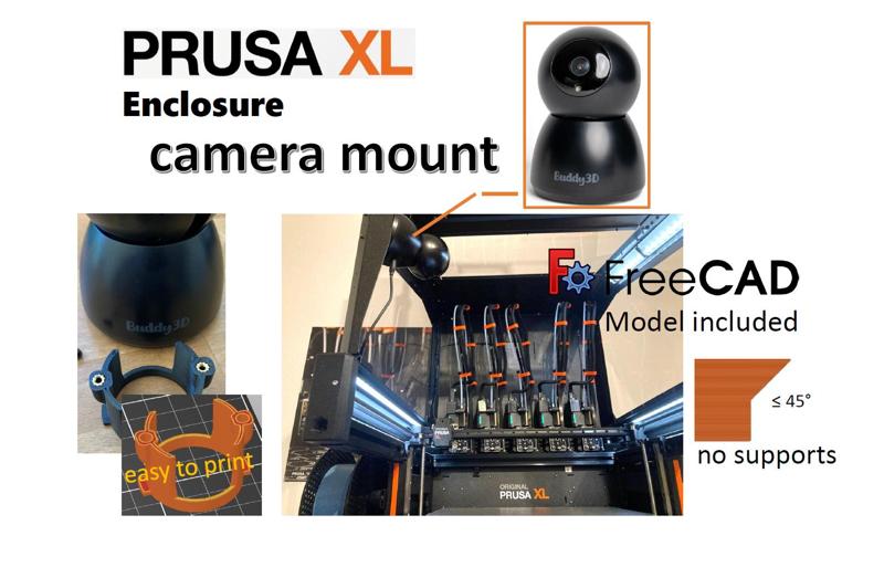 Buddy3D camera mount for Prusa XL Enclosure