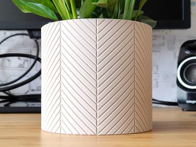 Chevron Plant pot and Planter - Vase mode design