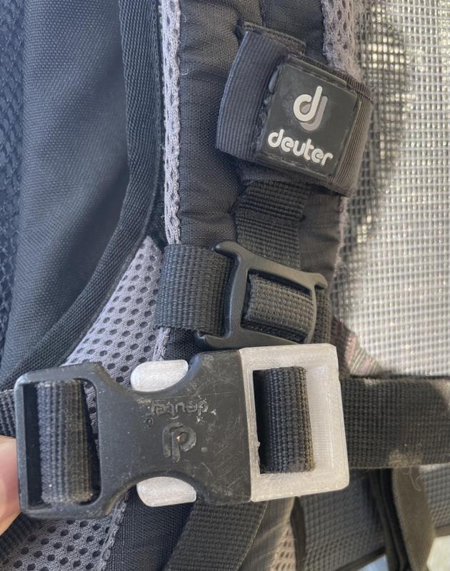 Deuter backpack ac lite 20 male buckle V2 - source files included (step, Fusion360)