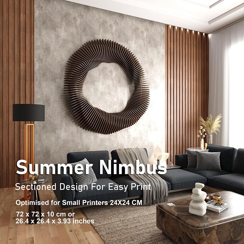 Summer Nimbus Wall Sculpture Model 3D Print Model